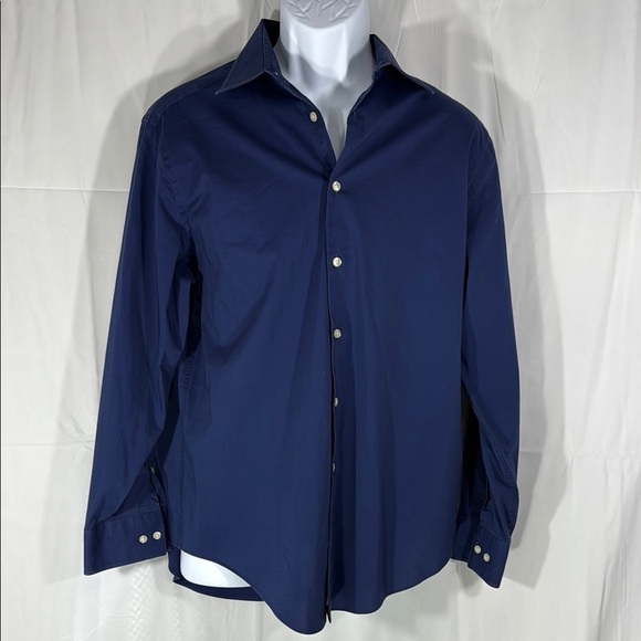 Madison Slim Fit 16-16.5 / 32-33 Men's Navy Blue Dress Shirt - Picture 1 of 12